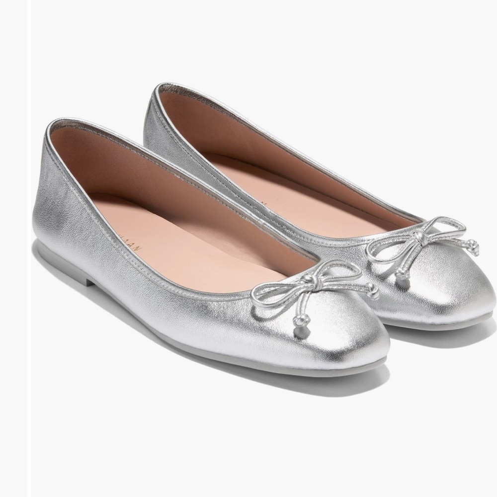 Cole Haan Yara soft Silver Ballet Flats. NIB 10.5